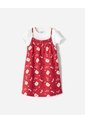 Conjunto Camiseta + Vestido Niña Rojo de BABY FRESH