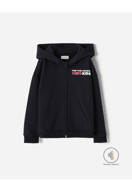 Buzo Oversize Negra Niño Negro