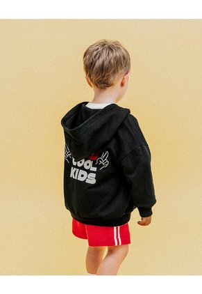 Buzo Oversize Negra Niño Negro