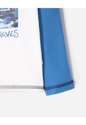 Camibuso Regular Protección UV Estampado Niño Azul