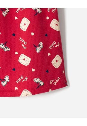 Conjunto Camiseta + Vestido Niña Rojo