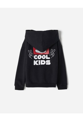 Buzo Oversize Negra Niño Negro