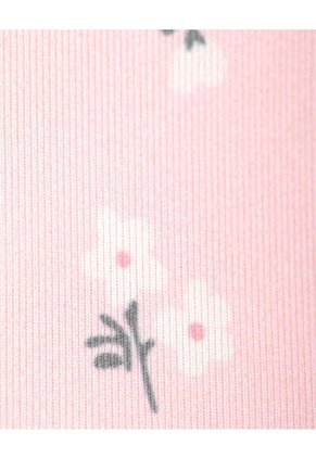 Vestido De Baño Manga Larga Protección UV Estampado Bebé Niña Rosa