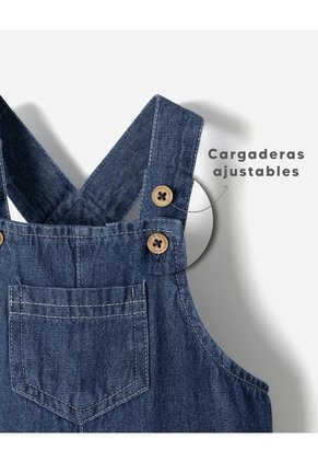 Overol Denim Regular índigo Oscuro Bebé Unisex Azul Oscuro