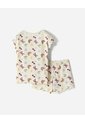 Pijama Camiseta + Short Niña Beige de BABY FRESH