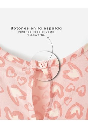 Vestido Midi Bloques Estampado Niña Rosa