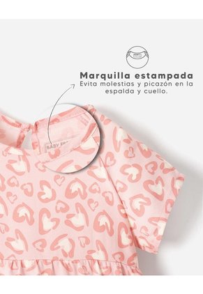 Vestido Midi Bloques Estampado Niña Rosa