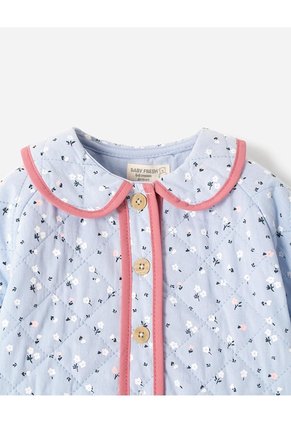 Chaqueta Regular Acolchada Estampada Bebé Niña Azul