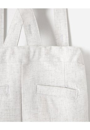 Pantalón Recto + Cargaderas Lino Bebé Niño Gris