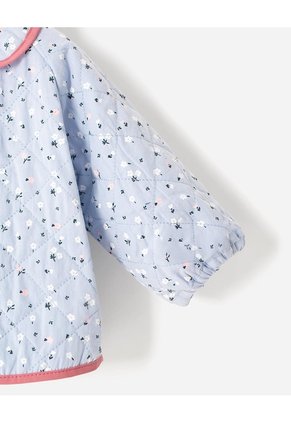 Chaqueta Regular Acolchada Estampada Bebé Niña Azul