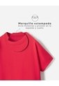 Camiseta Oversize Algodón Roja Niña Rojo de BABY FRESH