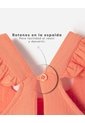 Vestido Midi Algodón Texturizado Coral Niña Coral de BABY FRESH