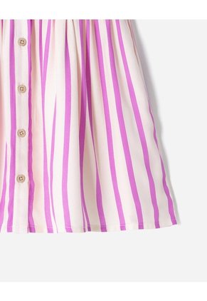 Vestido Midi Rayas Niña Multicolor