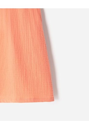 Vestido Midi Algodón Texturizado Coral Niña Coral