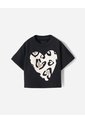 Camiseta Algodón Negra Niña Negro de BABY FRESH