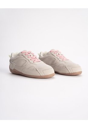 Tenis Casuales Beige Niña Marron Claro