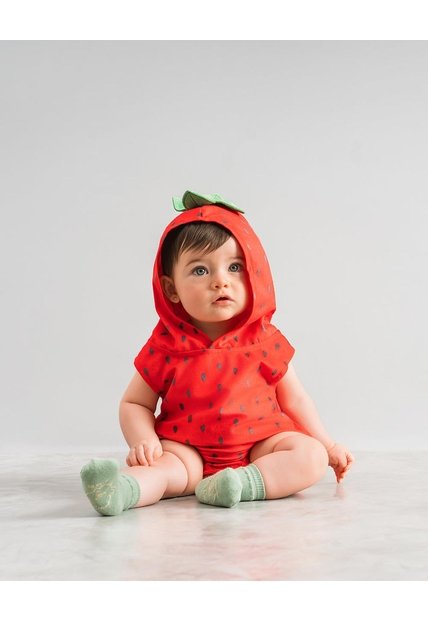 Body Disfraz Halloween Fresa Bebé Unisex Rojo