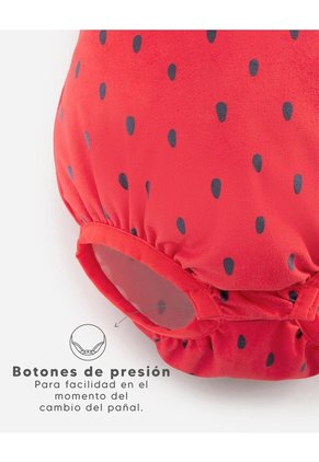 Body Disfraz Halloween Fresa Bebé Unisex Rojo