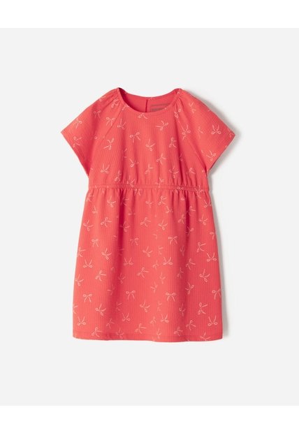 Vestido Midi Estampado Niña Rojo