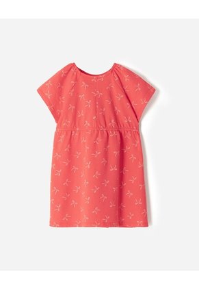 Vestido Midi Estampado Niña Rojo