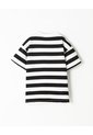 Camiseta Oversize Algodón Rayas Niño Negro de BABY FRESH