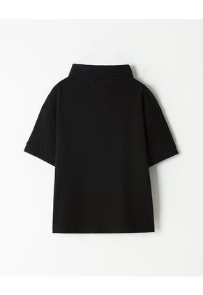 Polo Oversize Negra Niño Negro