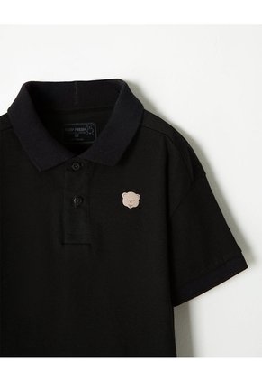 Polo Oversize Negra Niño Negro