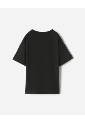 Camiseta Oversize Algodón Negra Niño Negro