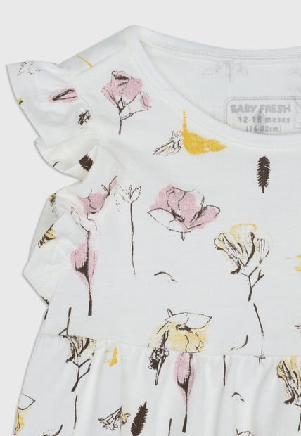 Vestido Blanco-Rosa-Amarillo BABY FRESH Aysha Compra Ahora