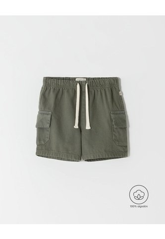 Bermuda Cargo Denim Algodón Verde Niño Verde BABY FRESH