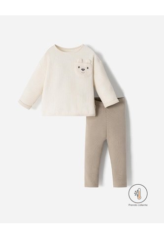 Conjunto Buzo + Pantalón Bebé Niño Beige BABY FRESH