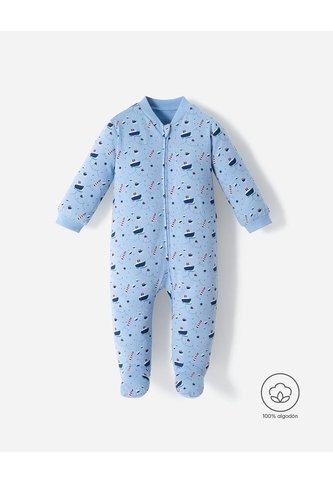 Pijama Algodón Cierre Doble Sentido Estampada Bebé Niño Azul BABY FRESH