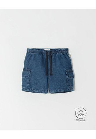 Bermuda Cargo Denim Algodón índigo Oscuro Niño Azul Oscuro BABY FRESH