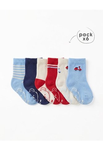 Medias Bebé Niño Largas Pack X6 Surtido Multicolor BABY FRESH