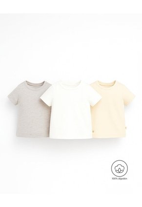 Camiseta Algodón X3unds Surtida Bebé Unisex Multicolor