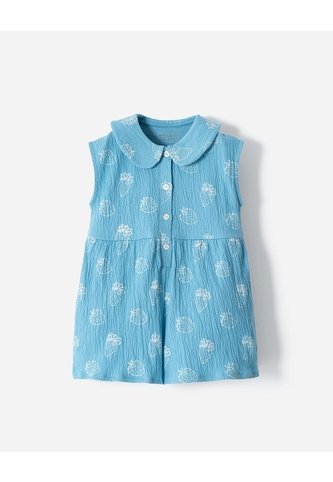 Enterizo Corto Regular Estampado Niña Azul BABY FRESH