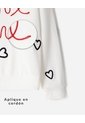 Buzo Oversize Bordado Niña Blanco de BABY FRESH