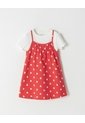 Conjunto Camiseta + Vestido Niña Rojo de BABY FRESH
