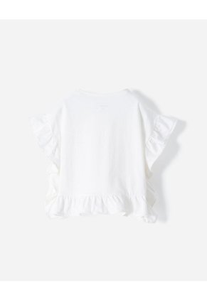 Camiseta Regular Blanca Niña Blanco