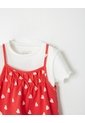 Conjunto Camiseta + Vestido Niña Rojo de BABY FRESH