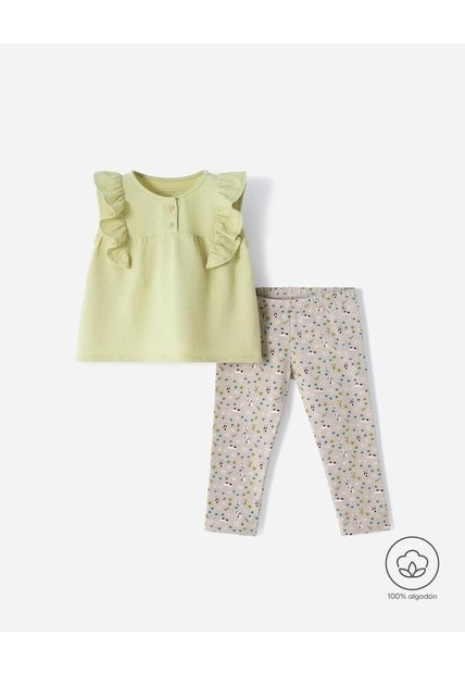 Conjunto Camiseta + Pantalón Niña Verde