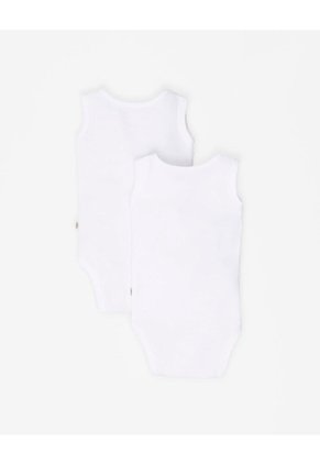 Body Manga Sisa Algodón X2unds Surtido Bebé Unisex Blanco