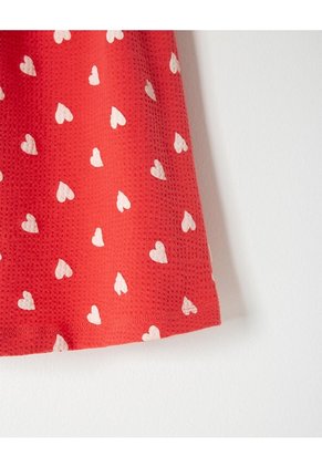 Conjunto Camiseta + Vestido Niña Rojo