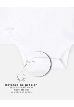 Body Manga Sisa Algodón X2unds Surtido Bebé Unisex Blanco
