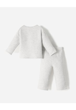Conjunto Buzo + Pantalón Bebé Unisex Gris