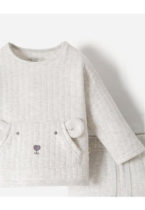Conjunto Buzo + Pantalón Bebé Unisex Gris