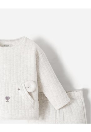 Conjunto Buzo + Pantalón Bebé Unisex Gris