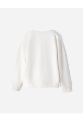Buzo Oversize Bordado Niña Beige