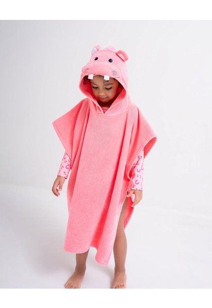 Toalla Tipo Poncho Algodón Rosado Rosa
