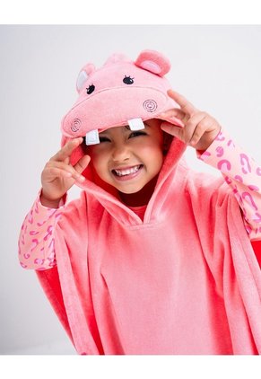 Toalla Tipo Poncho Algodón Rosado Rosa